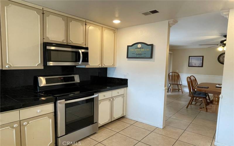 Looking from the Kitchen to Dining Area