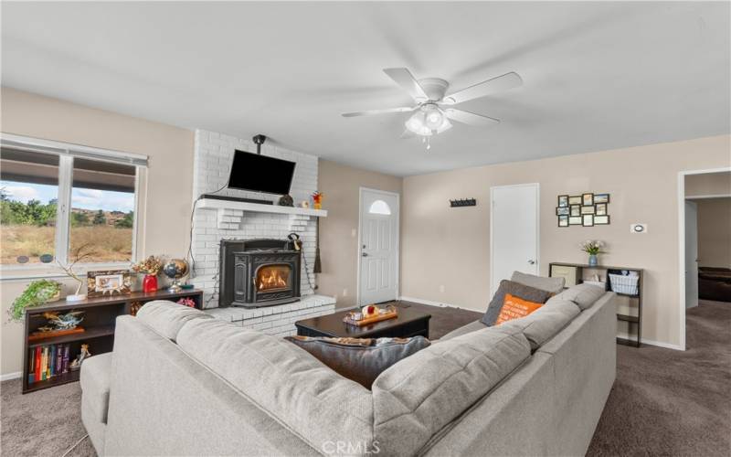 Living Room with Pellet Stove