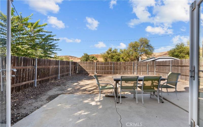 Patio in Backyard