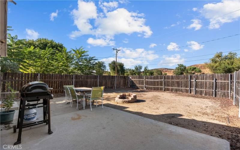 Firepit in Backyard