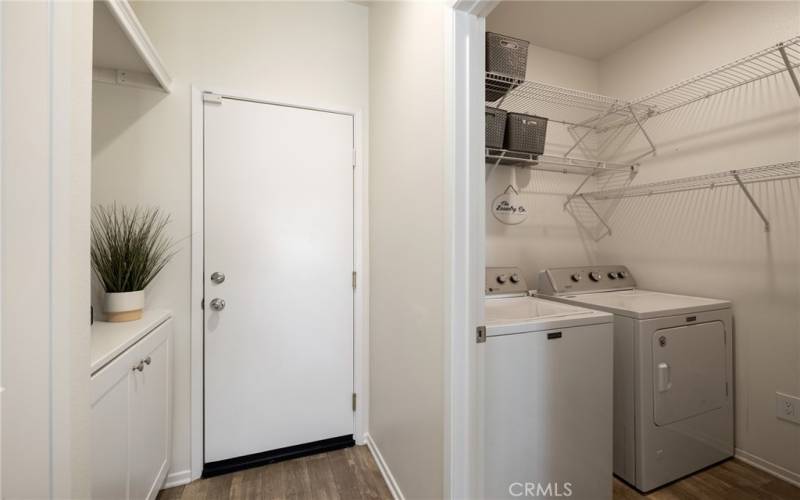 Access to laundry room and 2-car garage