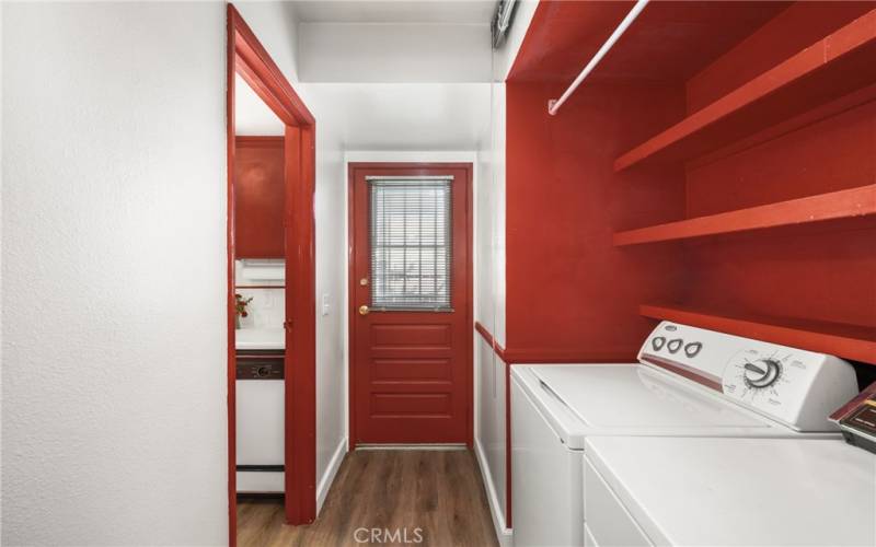 Laundry Room with door to patio