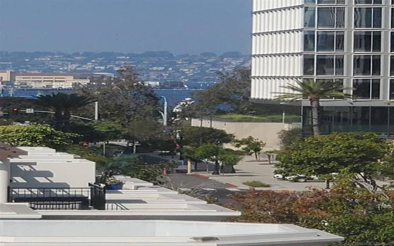 Sailor statue near Seaport Village as viewed from West deck.