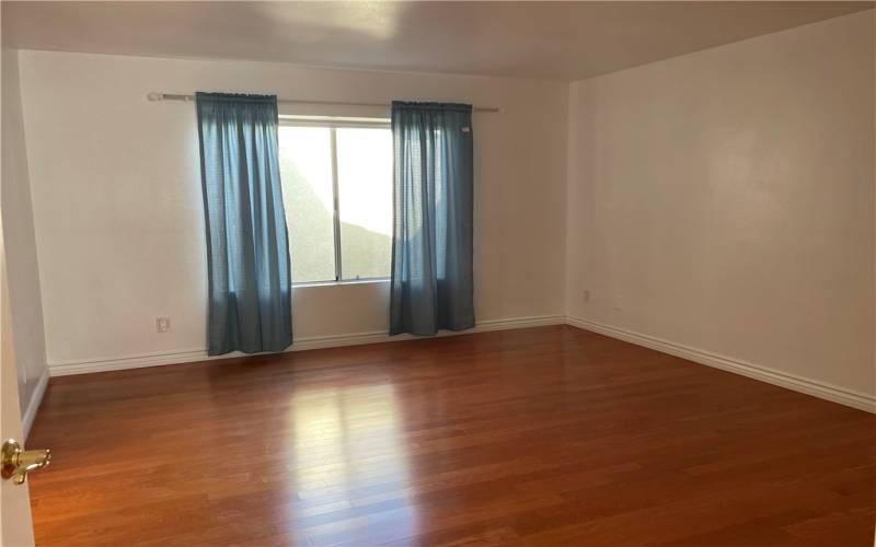 Primary bedroom with walk in closet