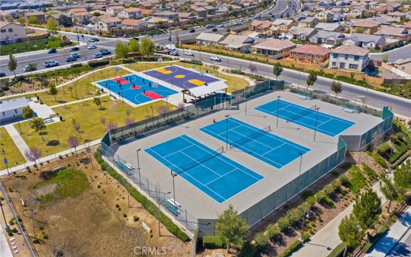 Sports courts at Spirit park