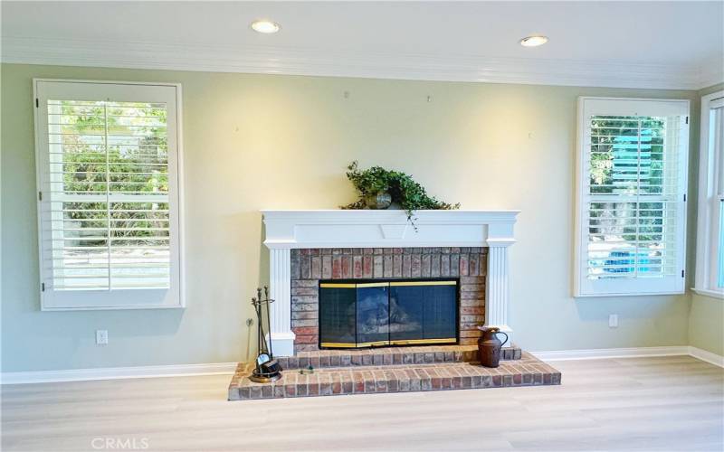 Fireplace in family room