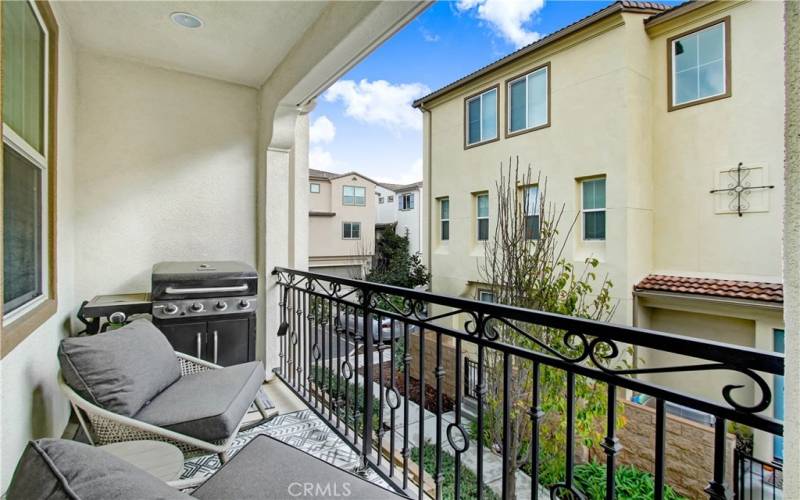 Private balcony on the 2nd floor.