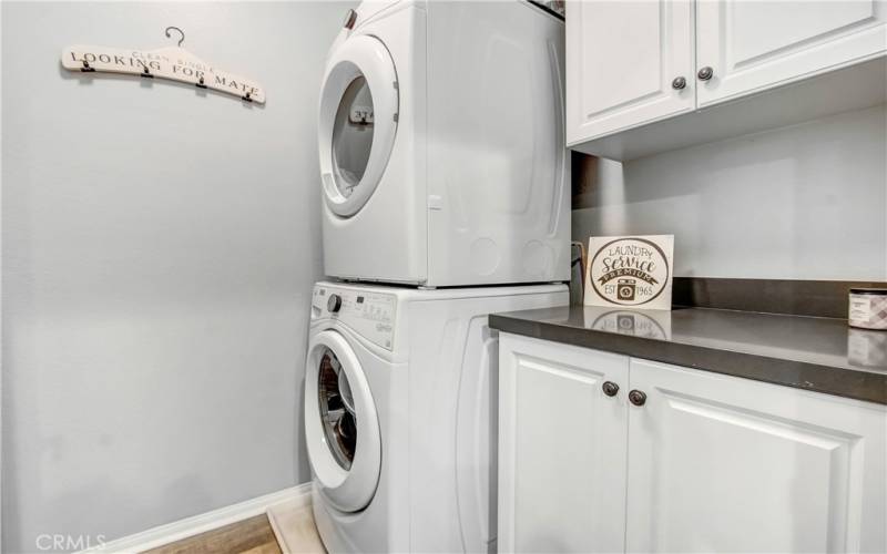 Indoor laundry on the second floor.