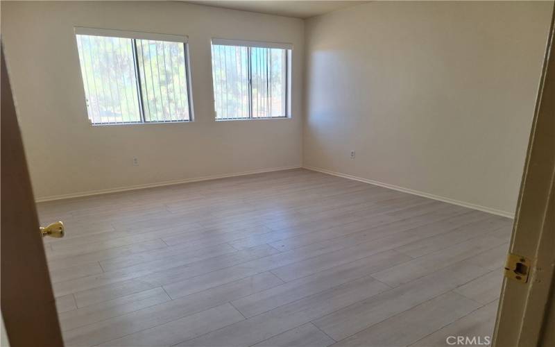 Bedroom 1 with new water proof floors.