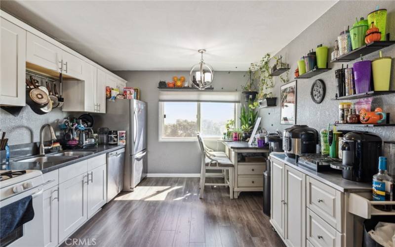 Kitchen has been remodeled tastefully.