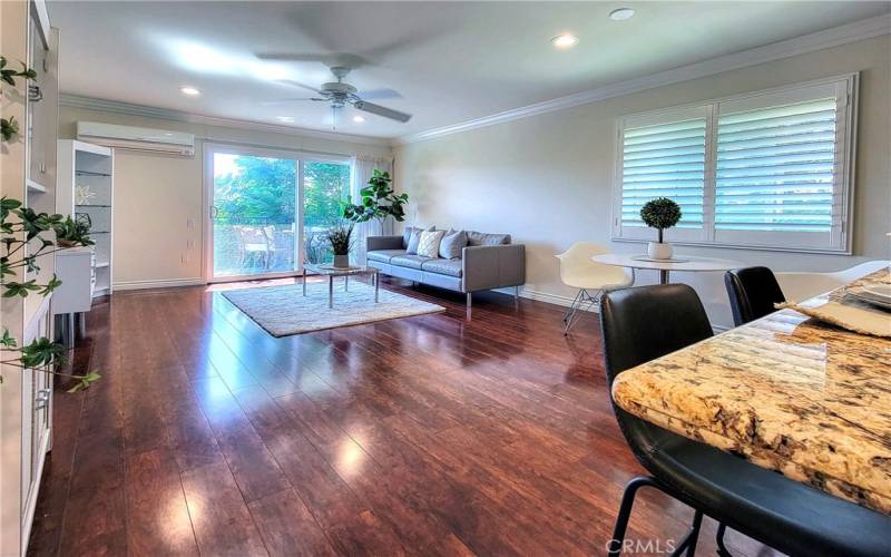 Fresh paint, gorgeous floors, smooth ceilings and plantation shutters.