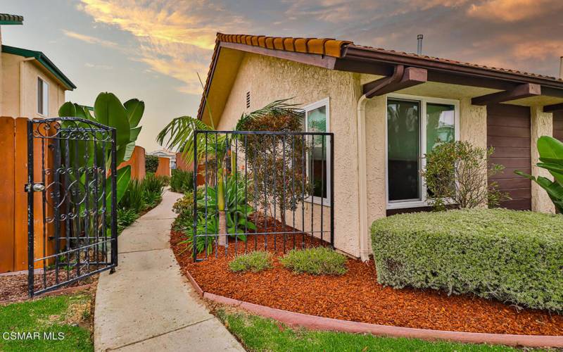 Walkway to garage