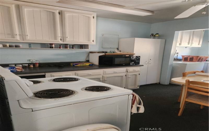 Kitchen off dining area