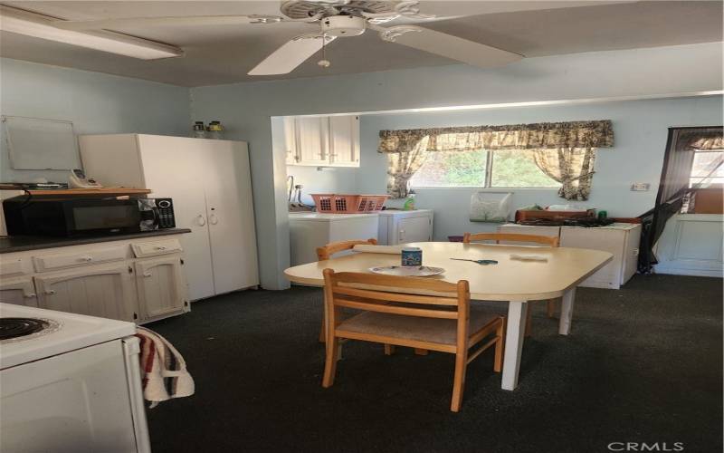 Washer and dryer hookups off kitchen