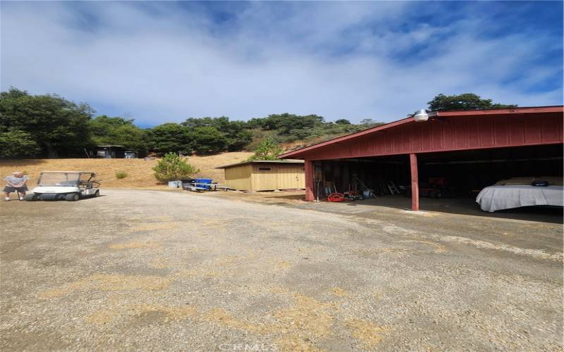 Storage shed adjacent