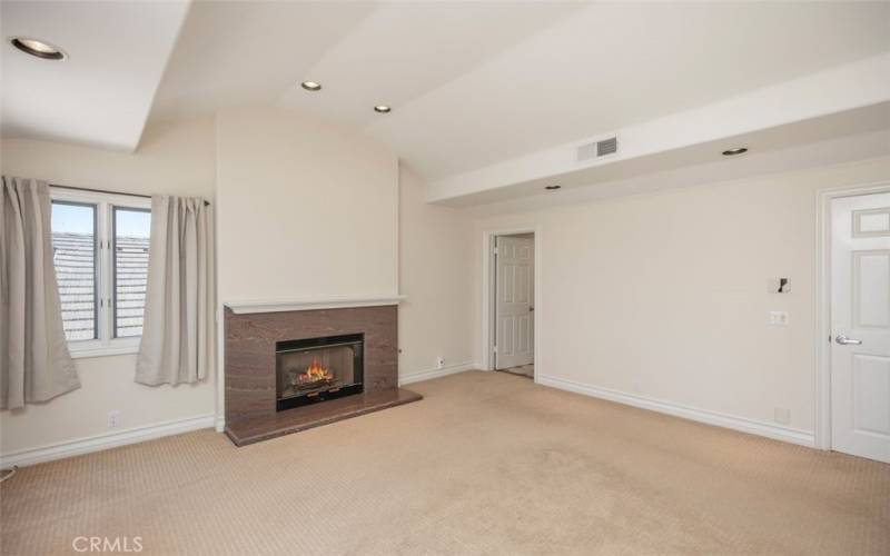 Master bedroom with fireplace