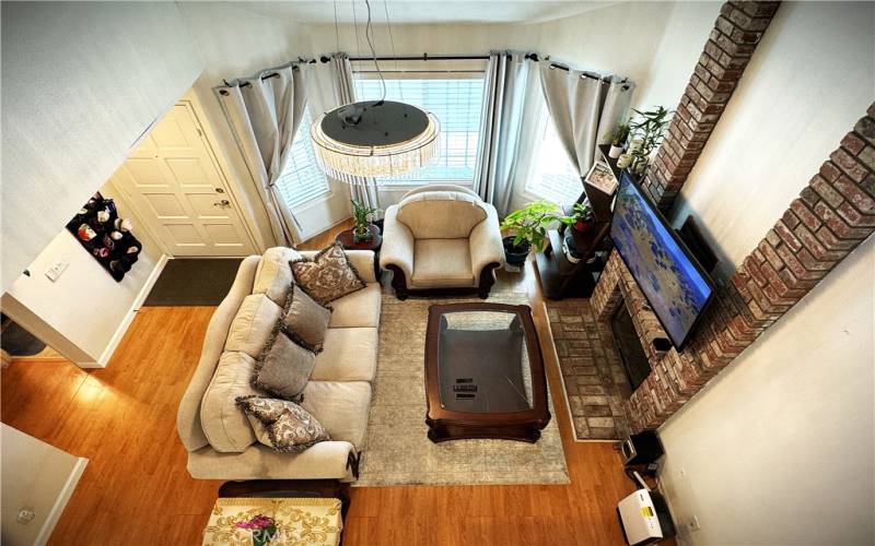 View of Living Room From above