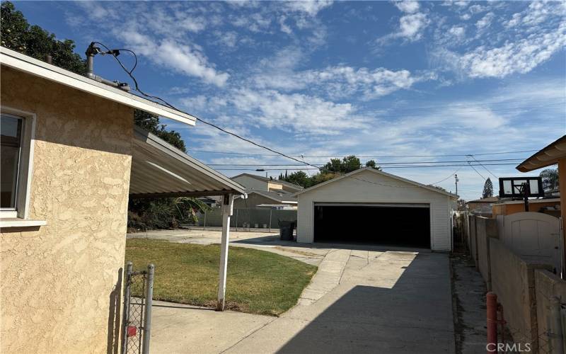 Looking at garage