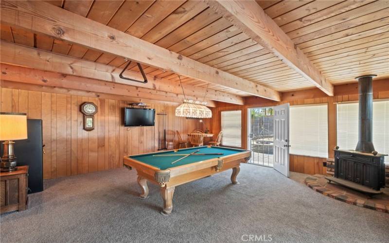 Wood paneled Bonus/Game Room. All furniture can stay!