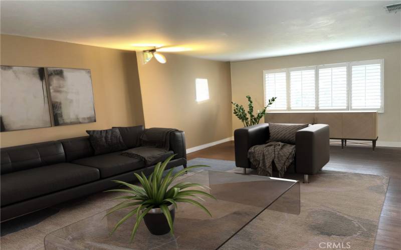 Virtually Staged Living Room