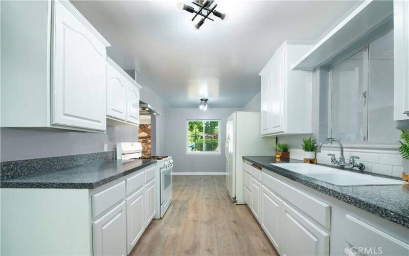 Kitchen facing dining room