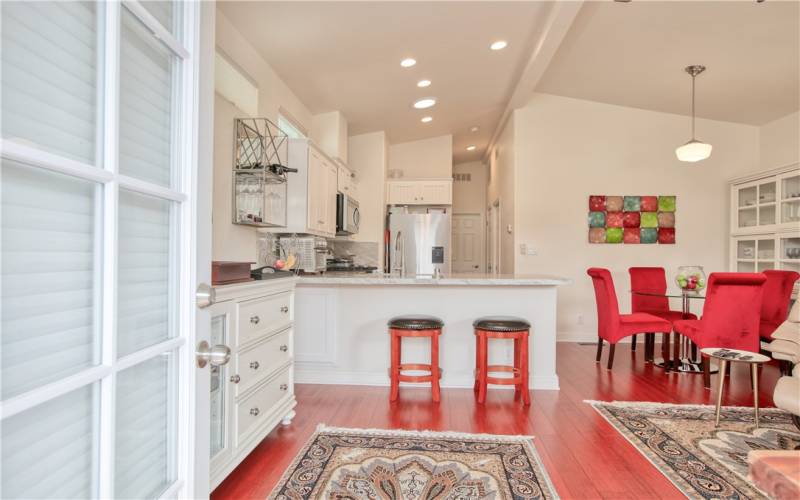 Welcome home! Beautiful bamboo flooring.