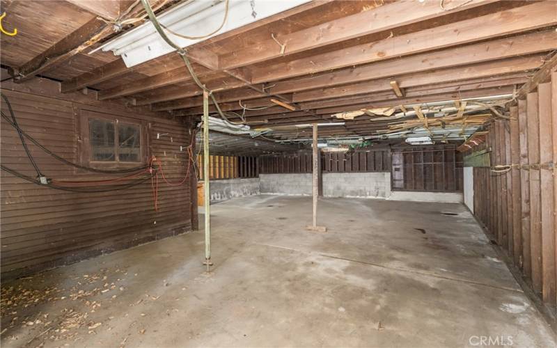 Garage structure interior