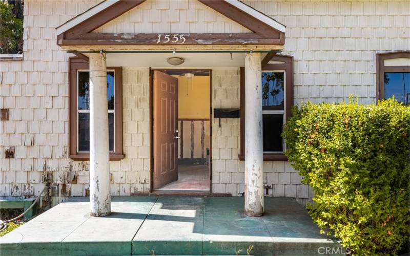 Front door with porch