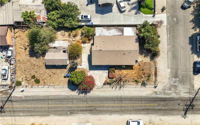 There is an outbuilding on the property, included.