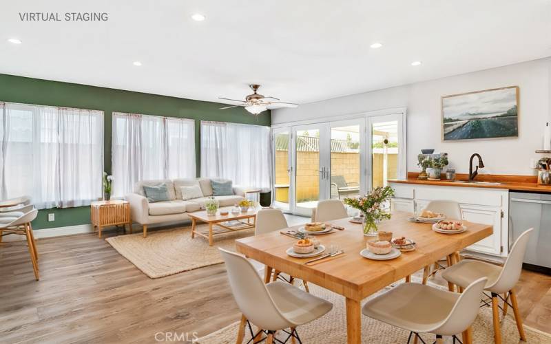 Kitchen-Dining Area - Virtually Staged