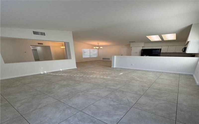 View from family room-kitchen