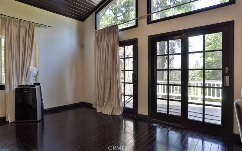 French doors leading to deck