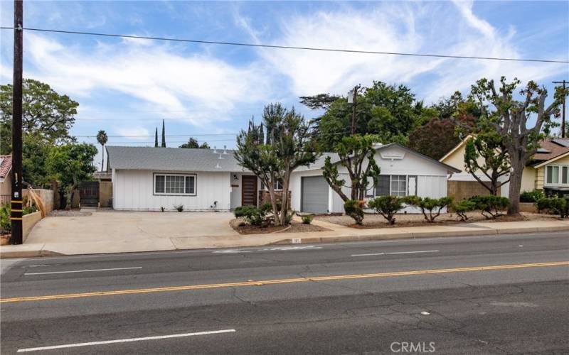 Street view with extra driveway parking