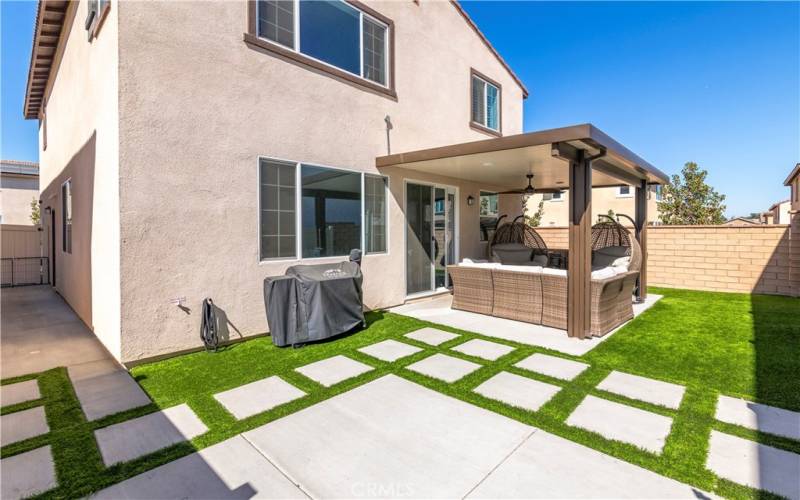 Newly landscaped backyard