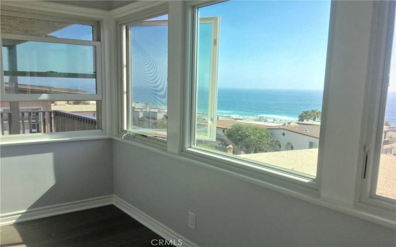 Ocean views from front bedroom