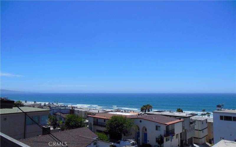 Ocean views from living room and balcony