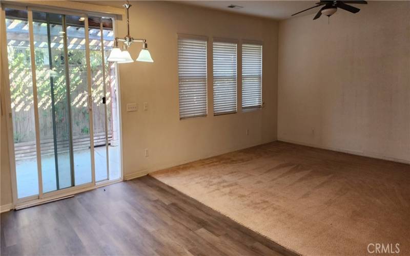 Kitchen area open to a huge family room