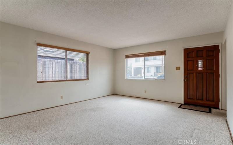 Living room, lots of natural light