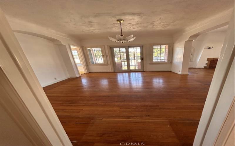 dining area with door to enclosed patio