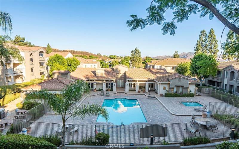 Community pool, spa and clubhouse