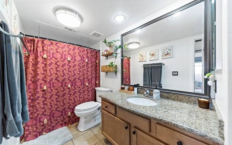 Bathroom with granite countertops