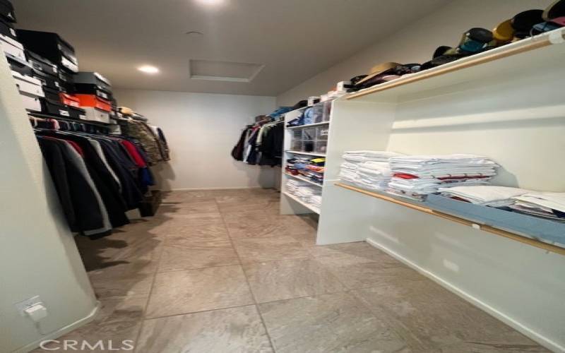 Large primary walk in closet