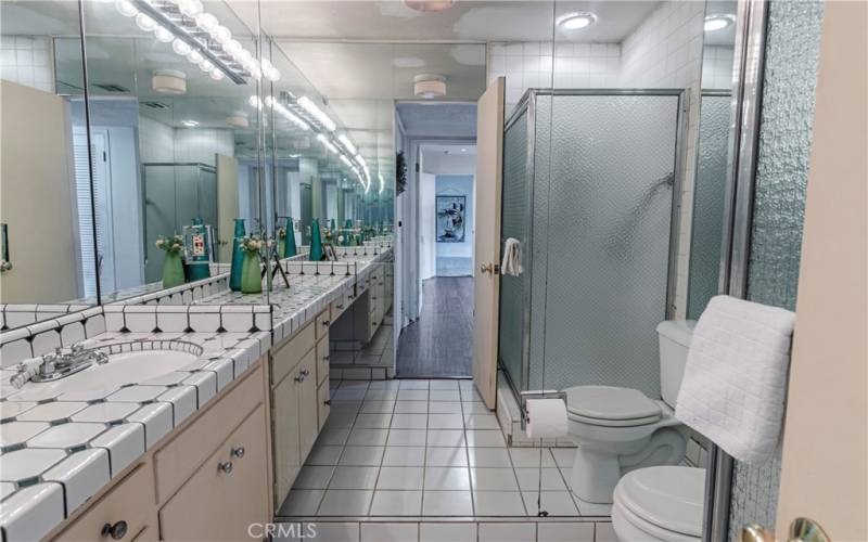 Guest bathroom with shower