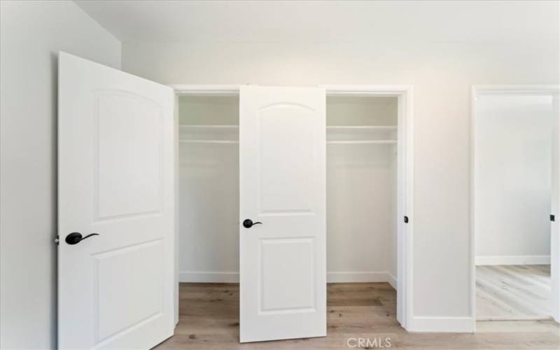 Double walk-in closet