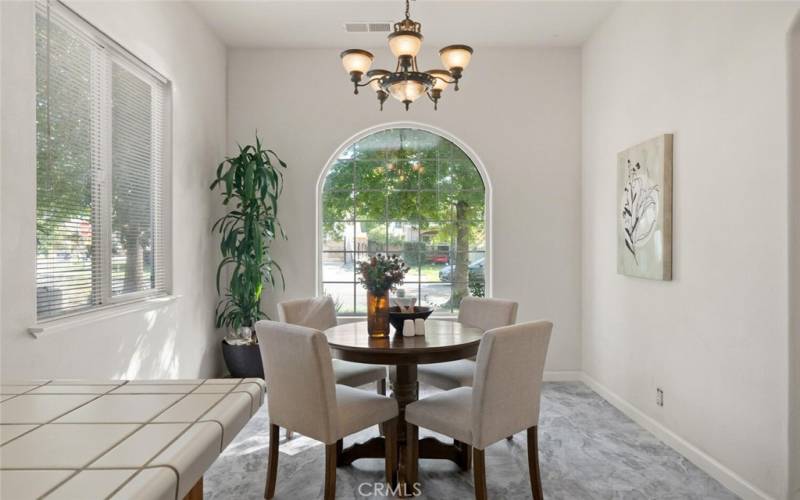 Dining area with cute accent window