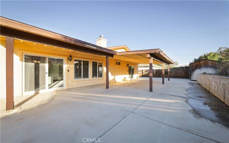 Full view of Back Patio area