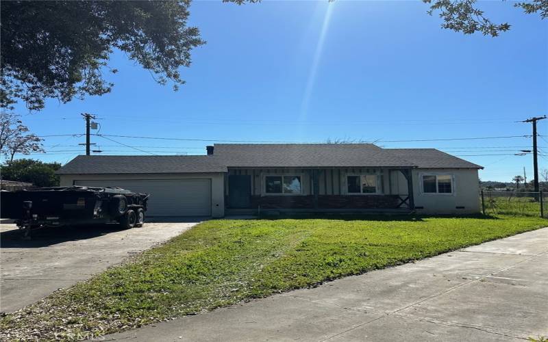 Front of Home with long driveway