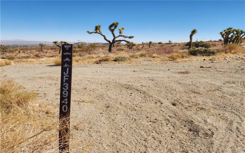 OHV marker near property