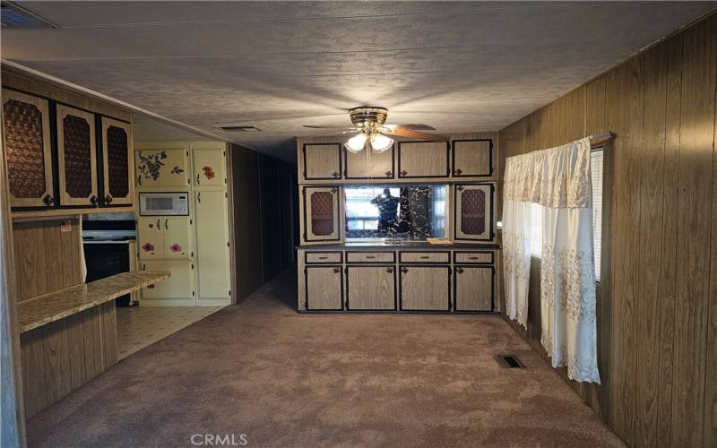 Dining area with built ins