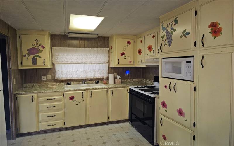 kitchen - cabinets could be repainted